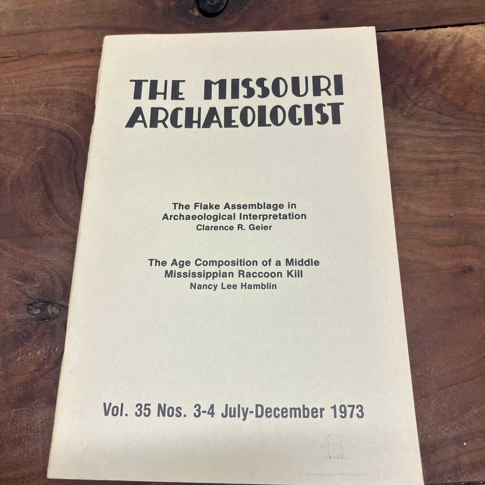 Missouri Archaeologist Vol 35 Nos 3-4 1973 Geier Hamblin Archaeology Journal